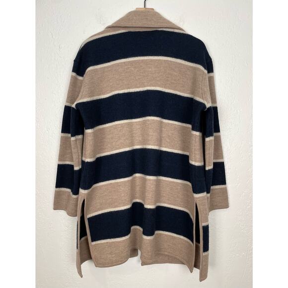 Madewell 100% Merino Wool Striped Ballard Sweater Coat NWT Size Small - Picture 4 of 6